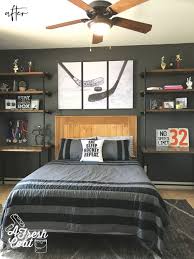 Decorating a small bedroom for a growing boy who needs more space to play? House Of Hockey Room 2 A Fresh Coat Boy Bedroom Design Boys Bedroom Makeover Boys Room Decor