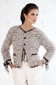 Shop designer brands · new items on sale daily Knit Your Own Chanel Style Jacket Portofino Jacket In Spiga And Brilla Knit Outfit Crochet Jacket Chanel Jacket