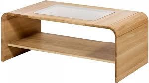Curved glass top coffee table. Korsor Curved Oak Coffee Table With Glass Insert Cfs Furniture Uk
