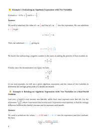 lesson evaluating algebraic expressions nagwa
