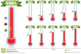 Goal Thermometer Stock Vector Illustration Of Business