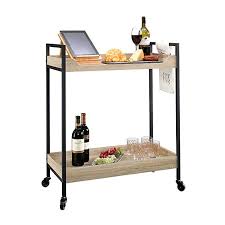 Sauder 420043 Bar Cart North Avenue Craftsman Oak Home Bar Furniture Bar Cart Bar Serving Cart