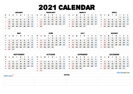 This free calendar is decorated with lively, invigorating, and colorful abstract patterns so that the calendar is fun to look at. Free Printable 2021 Yearly Calendar With Week Numbers