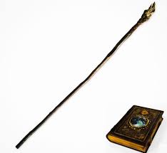 Wizard S Staff And Spellbook Fantasy Props Wizard Staff Sci Fi Fantasy