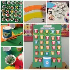 Eid Countdown Calendar For Kids Small Yogurt Cups Wrapped With Paper And Filled With Goodies Ramadan Crafts Ramadan Decorations Ramadan Kids