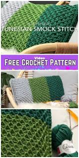 Tunisian Crochet Smock Stitch Free Crochet Pattern Video