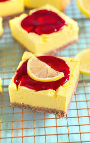 Low fat doesn't mean lifeless. Healthy Lemon Cheesecake Bars Sugar Free Low Carb High Protein Keto