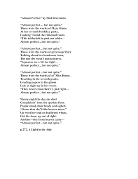 This Poem I Memorized In Middle School I Love Shel Silverstein How To Memorize Things Words Almost Perfect