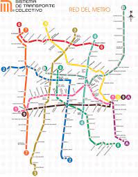 Tiene 22 estaciones y 20,7 kilómetros construidos en cinco comunas. Mexico City Mapa Del Metro Mapa Del Metro Df Metro Ciudad De Mexico