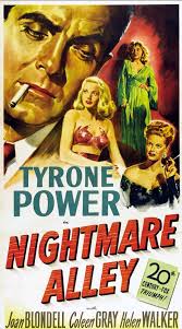 Here is a fine noir movie 🎥 starring Tyrone power. Joan blondell. Coleen  Gray. Helen walker in. NIGHTMARE ALLEY. This is a very Enjoyable noir movie  I Enjoyed this movie. What about