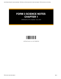 Based on your own experience, please describe the difference(s) between reading in science and other subjects. Science Form 3 Notes Fill Online Printable Fillable Blank Pdffiller