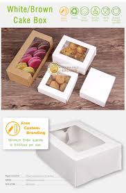 Square gift box with clear window drawer display florsit flower packaging boxes. Small Kraft Paper Birthday Cake Boxes Cookie Boxes With Window Buy Brown Kraft Paper Cake Box With Window Cake Boxes Bakery Boxes Product On Alibaba Com