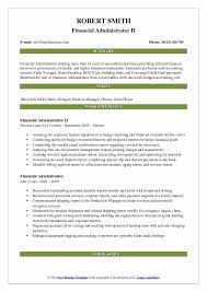 Planning and scheduling the installation of new or. Financial Administrator Resume Samples Qwikresume