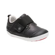 Infant Stride Rite Sm Cameron Sneaker Size 35 W Black Leather