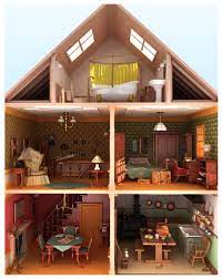I Got The Frame Of A Wooden Un Decorated Dollhouse For Free And Am Looking For Ideas To Decorate It For He House Decorating Games Doll House Doll House Crafts