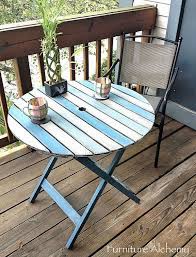 Patio Table Chalk Paint Makeover Painted Garden Furniture Painted Outdoor Furniture Painted Patio Table