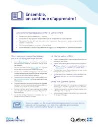 Le rôle de l'école : Messages Aux Parents Centre De Services Scolaire Des Bois Francs