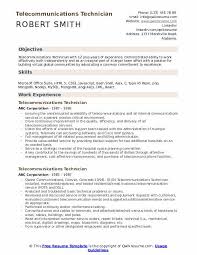 Telecommunications Technician Resume Samples Qwikresume
