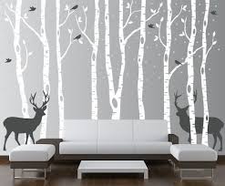 Birch Tree Vinyl Wall Decal Birch Tree Winter Forest Set Vinyl Wall Decal 1161 Forest Wall Decals Birch Tree Wall Decal Tree Wall Decal