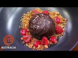 Chocolate Mousse Sphere With Raspberries Coconut Masterchef Australia Masterchef World Youtube Masterchef Australia Raspberry Coconut Tasty Dishes