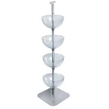 4 Tier Floor Display 14 Inch Clear