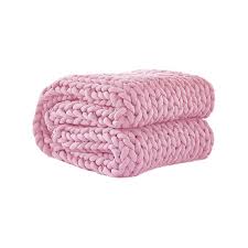 This is a great project for an intermediate knitter. Dreamz 6 5kg Pink Knitted Weighted Blanket Chunky Bulky Knit Throw Blanket Bunnings Australia