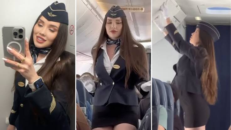 Azafata causa sensaci&oacute;n en TikTok con sus videos