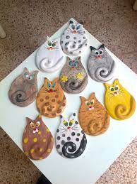 dekoratif kedi figurleri clay projects for kids clay art projects clay crafts for kids