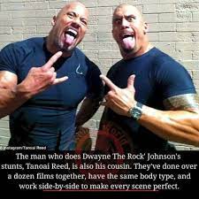 When two supersized stars come together on a project, fans immediately begin to wonder how they will coexist and work together. The Rock And His Cousin Tanoai Reed His Stunt Double The Rock Dwayne Johnson Dwayne The Rock Dwayne Johnson