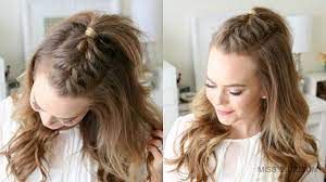 Clip in a 3 clip extension to the curve French Mohawk Braid Missy Sue Youtube