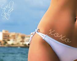 Sun Tattoo Stencil Xoxo Kisses And Hugs Tanning Sticker Temporary Tattoo Tan Tanning Bed Decal Spray Ta Tattoo Stencils Tanning Stickers Sun Tattoo