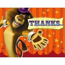 Dreamworks animation film which finds the characters of previous madagascar films still looking to return to new york. 8 Madagascar 3 Thank You Cards Birthday Party Supplies Hallmark Envelopes Alex 726528298841 Ebay