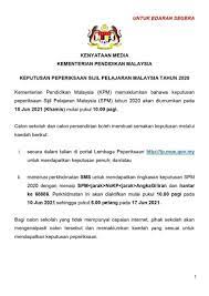 Check spelling or type a new query. Semakan Keputusan Spm 2020 Mulai 10 Jun 2021 Informasi Santai