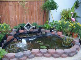 Above ground retaining wall pond. Misc Concrete And Block Ponds