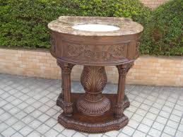 traditional cherry wood pedestal bath