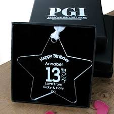 Read our list of highly personal and fun long distance birthday gifts to send in the mail. Personalised 13th Birthday Gift 13th Birthday Gift Idea Girls 13th Birthday Gift 13th Birthday Acrylic Star Girls Teenager Gift Amazon Co Uk Stationery Office Supplies