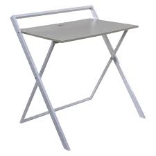 If you've been looking for a portable computer desk that is durable and elegant, this one fits the bill. Onespace Basics No Assembly Folding Desk With Dual Usb Charger Whitewashed Oak White Target