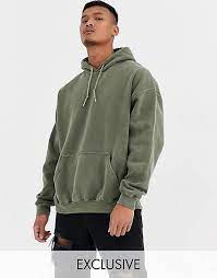 Keep scrolling for longline, oversized and short sleeve sweatshirts and hoodies in a range of unique color options and textured fabric finishes. Reclaimed Vintage Inspired Oversized Hoodie In Green Overdye Asos