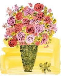 Basket Of Flowers 1958 Art Print By Andy Warhol Easyart Com Andy Warhol Art Warhol Art Andy Warhol