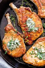 Pan Fried Pork Chops With Garlic Butter Jessica Gavin