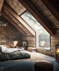 A Inspiration Board Of Gorgeous Bedrooms Via Pinterest Rustic Refined Stunning Bed Bedroom Breath Taking Spaces Attic Bedrooms House Styles House Design