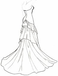 25 Creative Picture Of Dress Coloring Pages Entitlementtrap Com Wedding Dress Drawings Dress Outline Dress Design Drawing