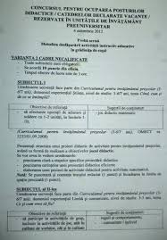 Subiecte Examen Suplinitori Necalificati