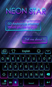 Send natively any emoji to whatsapp! Neon Star Emoji Keyboard Theme Free Android Keyboard Download Appraw