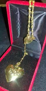 Lana Del Rey Gold Heart Necklace Rosary Endless Summer Tour Rare New Snuff Spoon 1809208530