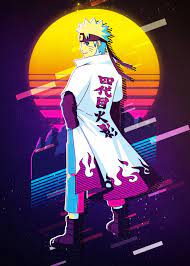 Naruto Uzumaki The Hokage Poster By 80sretro Displate In 2021 Naruto Drawings Naruto Uzumaki Hokage Naruto Art