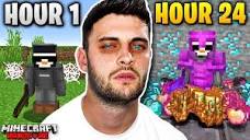 I played HARDCORE Minecraft for 24 Hours STRAIGHT... - YouTube
