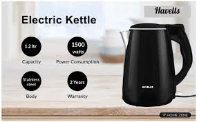 Black decker kitchen tools kettle 1.7 l ke3100skt. Havells Electric Kettle Aqua Plus Promotions