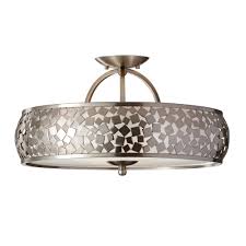 A huge range of lighting for indoors & outside at online lighting. Feiss Zara Semi Flush Ceiling Light In Brushed Steel Fitting Style From Dusk Lighting Uk