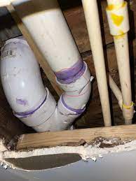 I have tried using pvc primer and pvc cement, but they don't seem to work. Small Leak Has Appeared In A Pvc Drain Pipe Joint How To Seal Home Improvement Stack Exchange